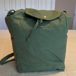 Olive Green Canvas Backpack